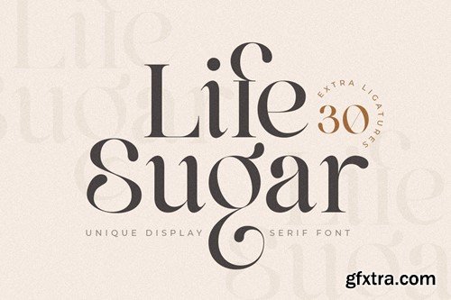 Life Sugar - Unique Luxury Serif Font 8393MCG