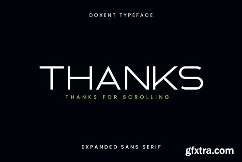 Doxent Expanded Sans Serif Font FASV25K