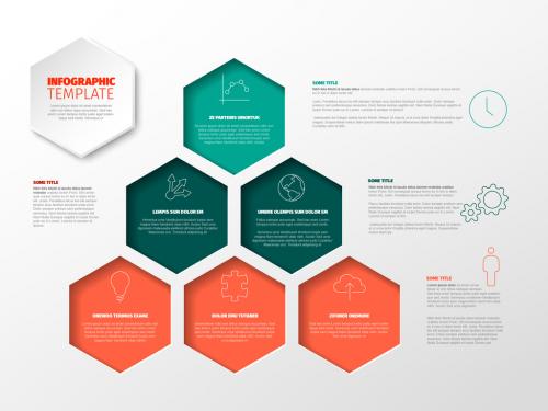 Infographic with Hexagonal Elements - 265900993