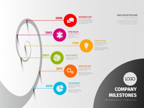 Timeline Infographic with Swirl Element - 265901021