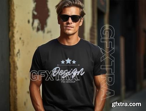 Luxury t shirt mockup design psd template 86358637