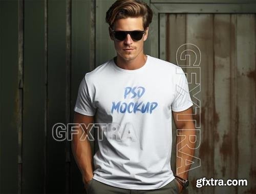 Luxury t shirt mockup design psd template 86358556