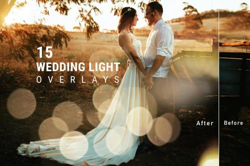 15 Wedding Light Overlays,