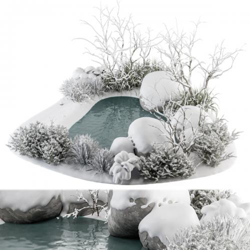 Landscape Furniture Snowy Lake - Set 48-C