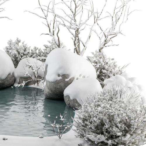 Landscape Furniture Snowy Lake - Set 48-C