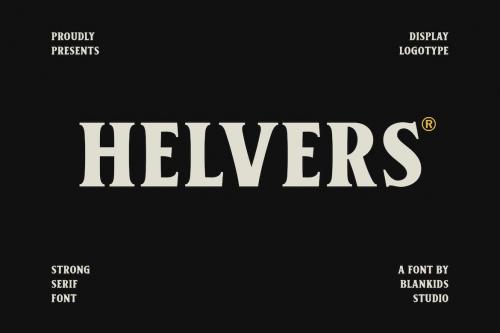 Helvers a Strong Bold Serif Font