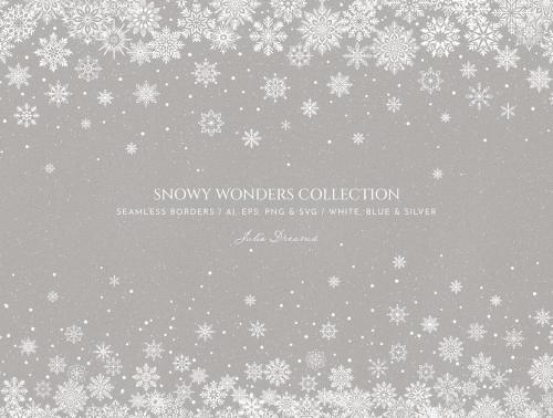 Snowy Wonders Snowflakes Vector Elements