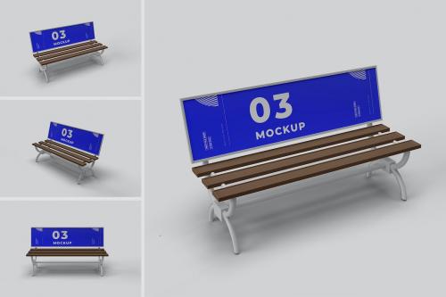 Bench Advertising Mockup