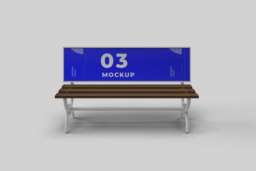 Bench Advertising Mockup