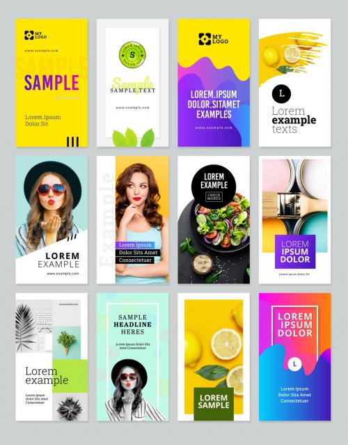 Colorful Social Media Post Banner Layout Kit - 267853728