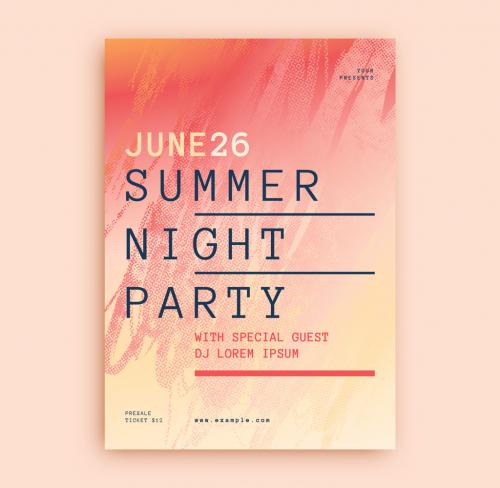 Summer Party Flyer Layout - 268004015