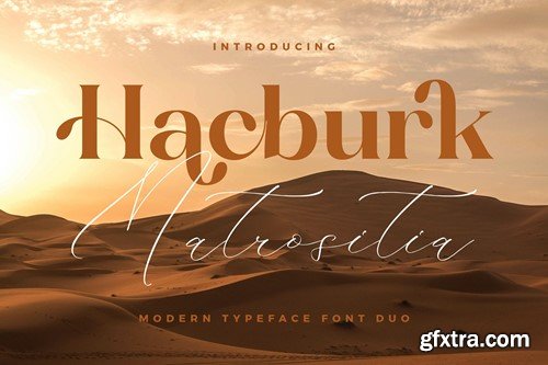 Hacburk Matrositia Modern Typeface Font Duo TNGHVFZ