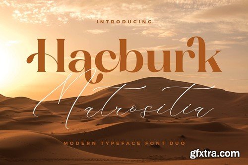 Hacburk Matrositia Modern Typeface Font Duo TNGHVFZ