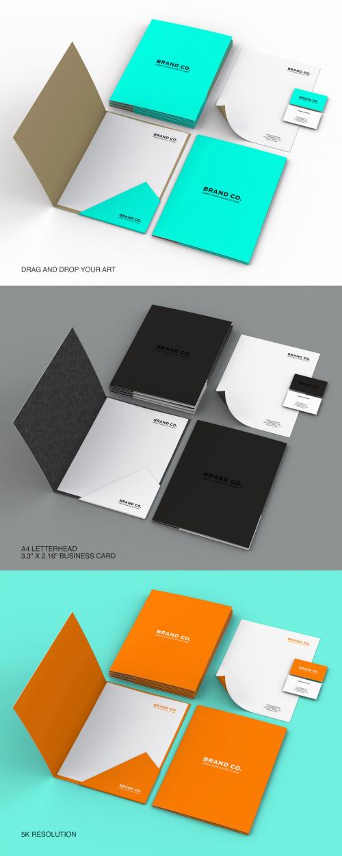 Bold Black and White Stationary Kit Layout - 268391477