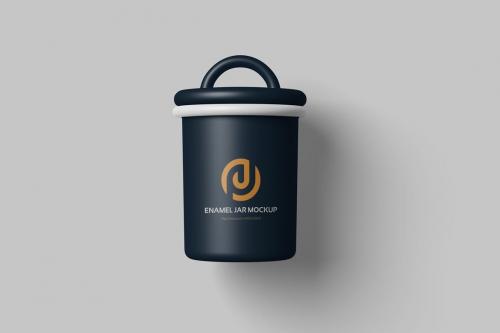 Enamel jar Mockup