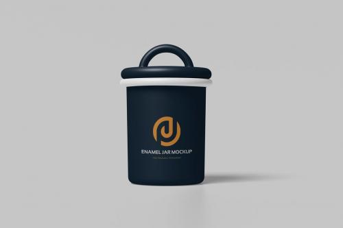 Enamel jar Mockup