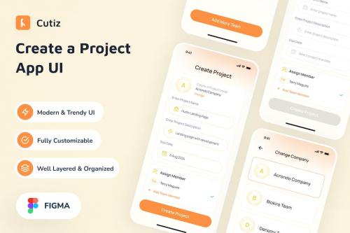 Cutiz - Create a Project App UI
