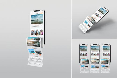 Long Scroll App Screen Smartphone Mockup