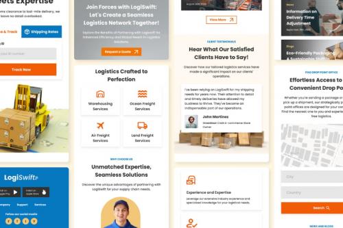 LogiSwift - Logistic and Shipping Website Landing