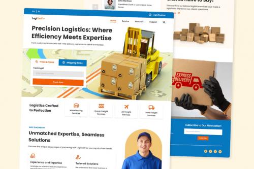 LogiSwift - Logistic and Shipping Website Landing