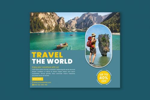 Banner Social Media Travel The World