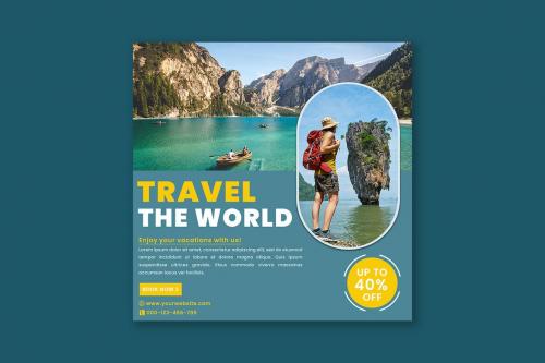 Banner Social Media Travel The World