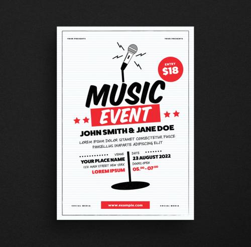 Music Event Flyer Layout - 268860504