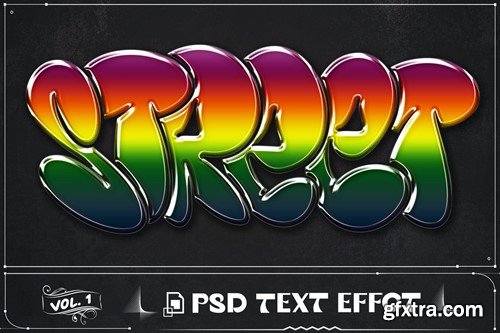 3D Shiny Street Text Effect PSD Photoshop KEYLLPA