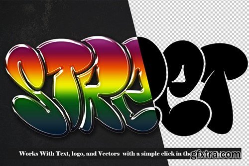 3D Shiny Street Text Effect PSD Photoshop KEYLLPA