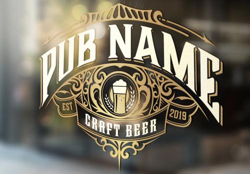 Vintage Bar Logo Layout  - 269061916