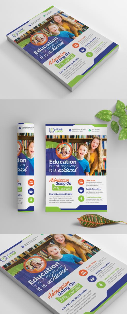 Multicolored School Flyer Layout - 269583837