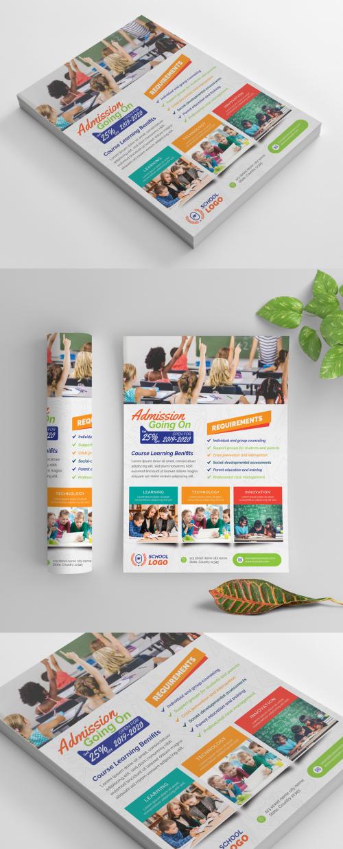 Multicolored School Flyer Layout - 269583847