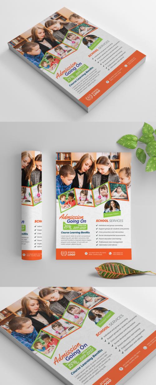 Multicolored School Flyer Layout - 269583914