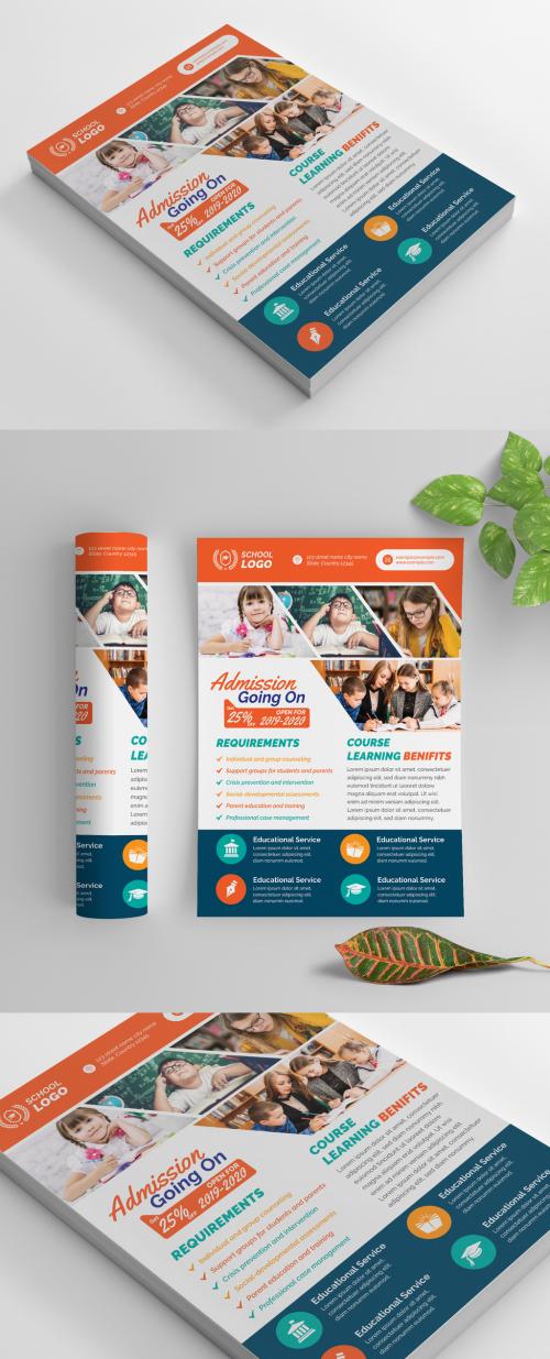 Multicolored School Flyer Layout - 269583937