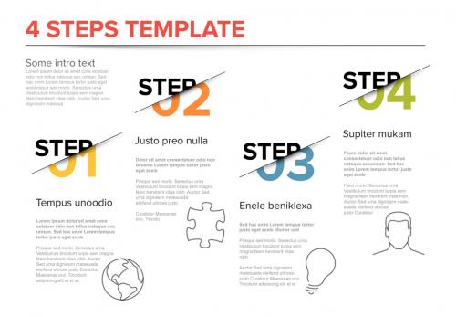 Infographic with Icons and 4 Steps - 269605204