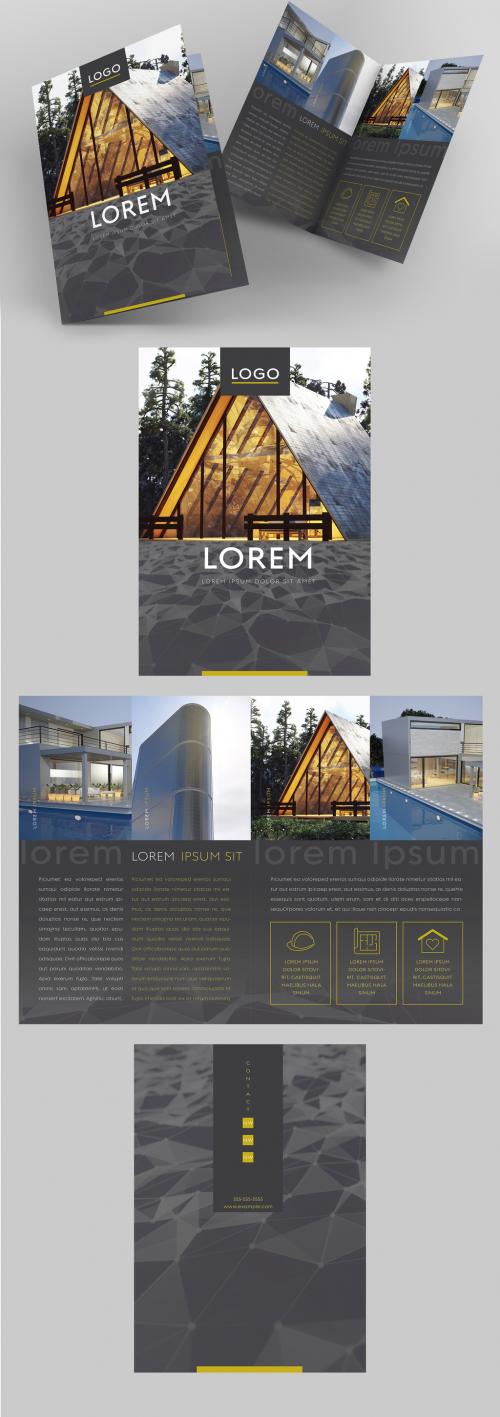 Grey Architecture Style Brochure Layout - 270070338