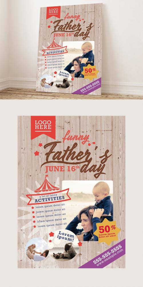Father´s Day Festival Poster Layout - 270071493