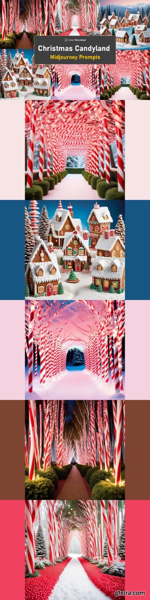 Christmas Candyland Digital Backdrops