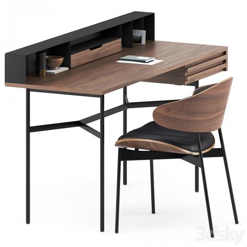 HARRI WRITING DESK and LUZ CHAIR by more