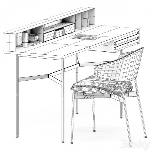 HARRI WRITING DESK and LUZ CHAIR by more