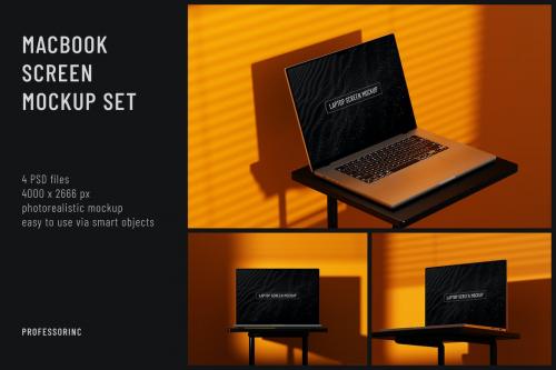 MacBook Screen Mockup Set