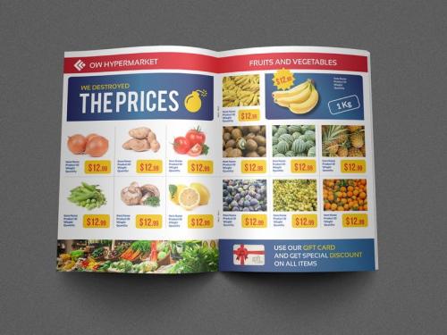 Supermarket Catalog Brochure Template