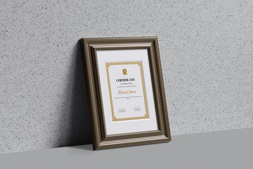 A4 Frame Certificate Mockup