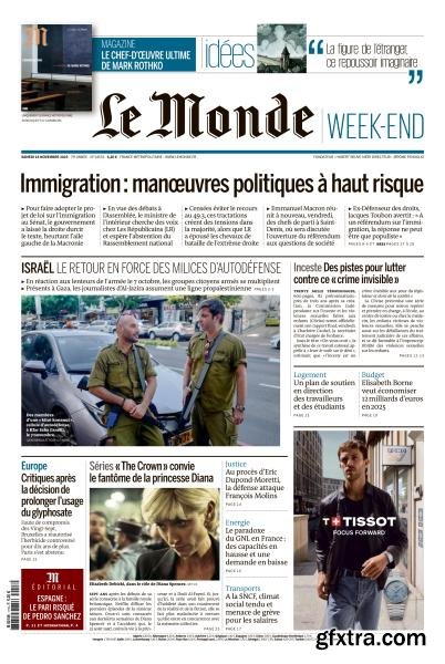 Le Monde du Samedi 18 Novembre 2023