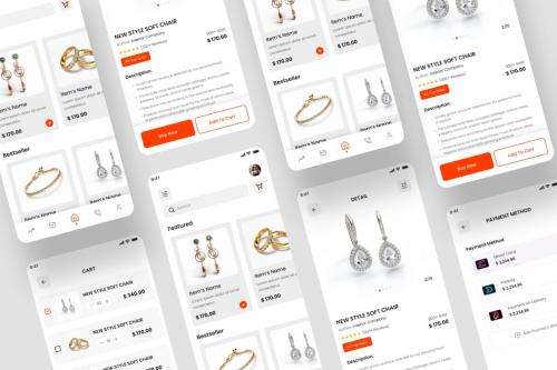 Jewelry Store Mobile App UI Kit