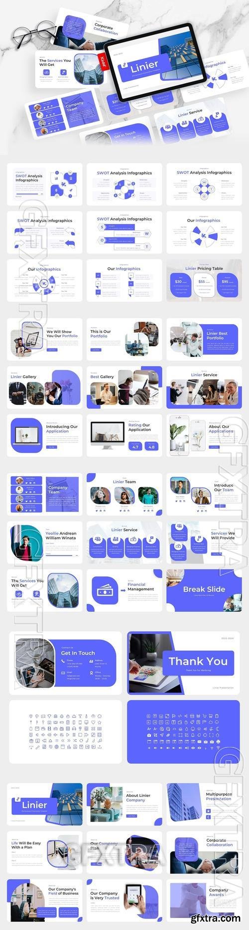 Linier - Multipurpose PowerPoint Template 69XPP9F