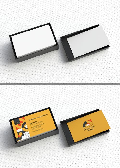 Business Cards in Box Mockup - 270629815