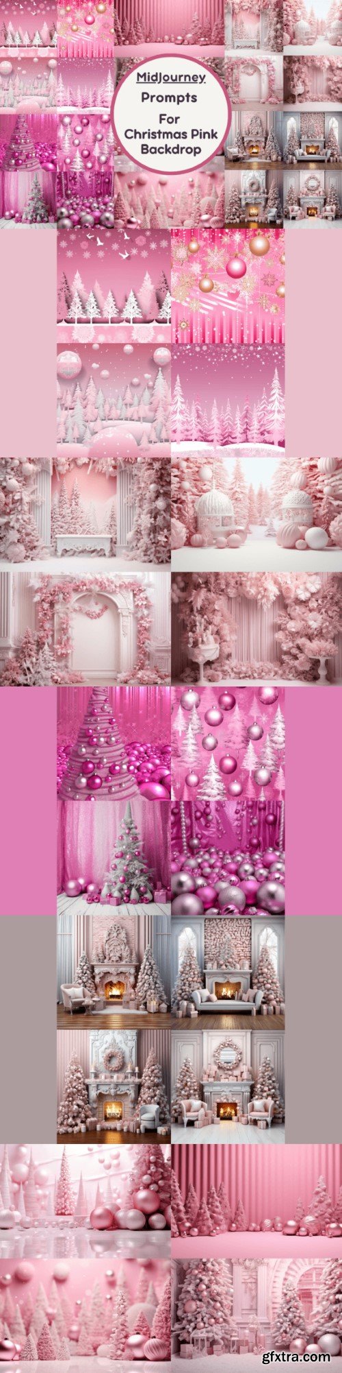 Christmas Pink Backdrop