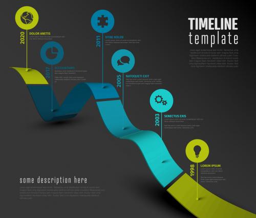 3D Timeline Path on Dark Layout - 270821785