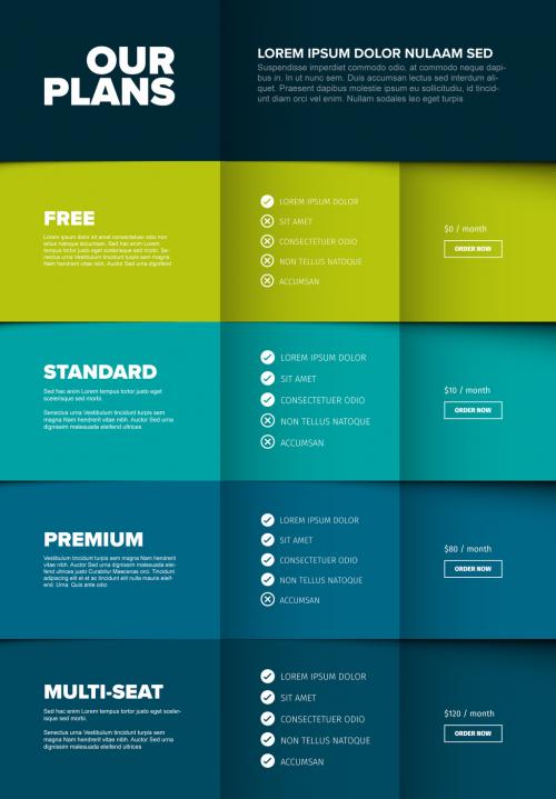 Product Plan Features with Colorful Layers Layout - 270821805